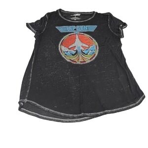 XL Black Graphic Top Gun Tee